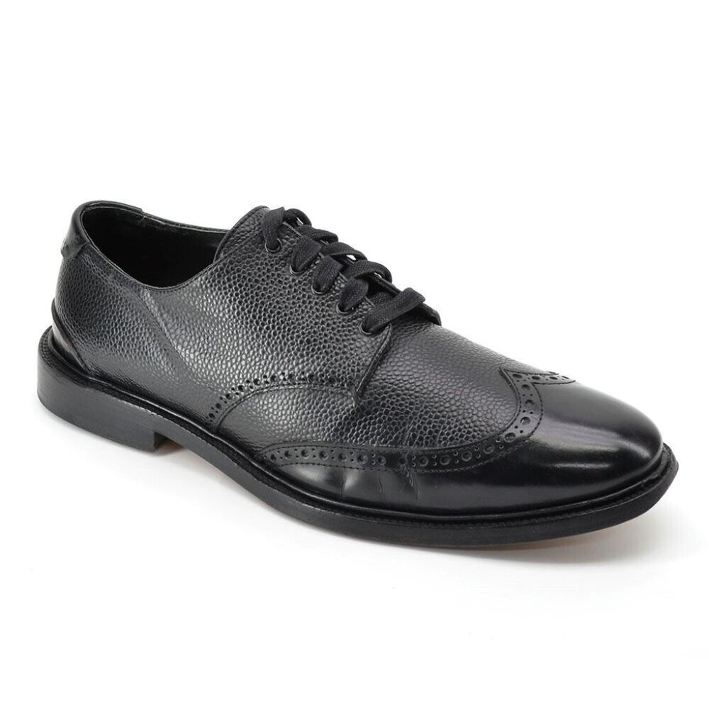 Men rag & bone Pebble Leather Brogue Wingtip Oxfords 42